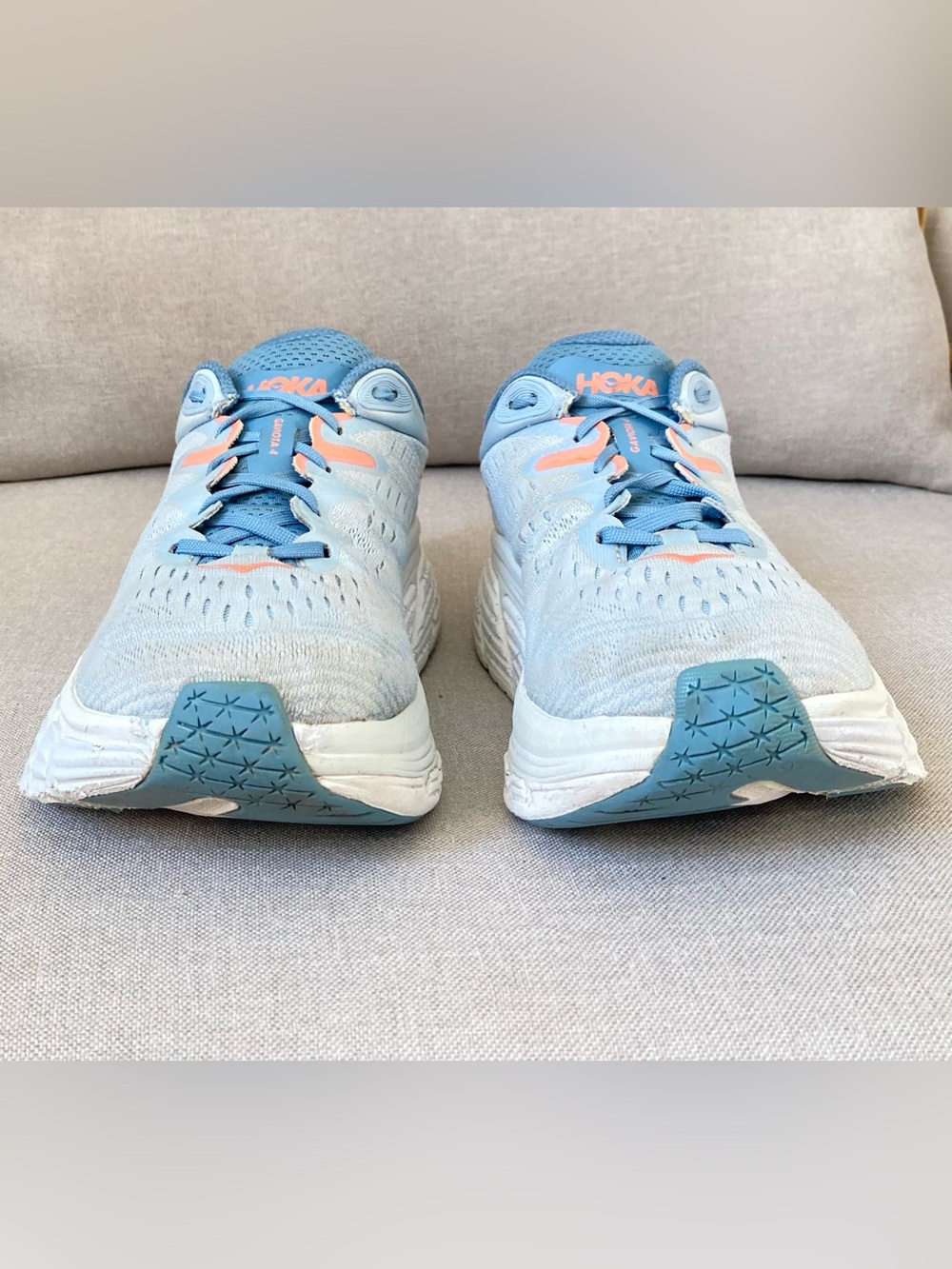 HOKA Gaviota 4 Running Shoes Women’s 8 Blue Fog Plein Air Stability Sneaker - Picture 2 of 8